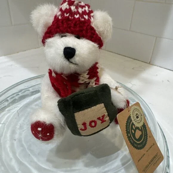 Boyds Alyssa Berrifrost Bear Ornament Joy Plush Ornament - Picture 2 of 10
